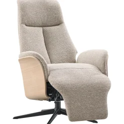 New Relaxfauteuil Serio beige licht hout premium comfort Relaxfauteuil