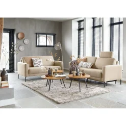 Sale Salontafel Aska teakhout 75 cm rond naturel brushed Woonseries|Salontafel