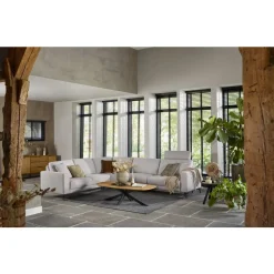Clearance Salontafel Aska teakhout 70x140 cm Deens ovaal naturel brushed Woonseries|Salontafel