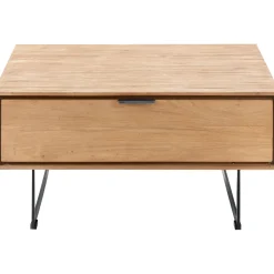 Best Salontafel Aska 80x80 cm vierkant naturel brushed Woonseries|Salontafel