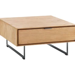 Best Salontafel Aska 80x80 cm vierkant naturel brushed Woonseries|Salontafel