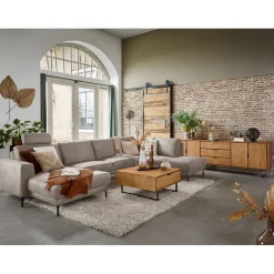 Best Salontafel Aska 80x80 cm vierkant naturel brushed Woonseries|Salontafel