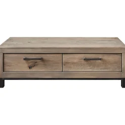 Discount Salontafel Hevano eikenhout 65x132 cm rechthoekig moose Woonseries|Salontafel