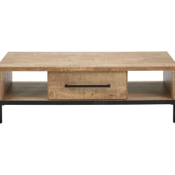 Outlet Salontafel Ricardi 135x67 cm rechthoekig mango Woonseries|Salontafel
