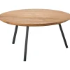 Clearance Salontafel Romaro teakhout 75 cm rond mix rough Woonseries|Salontafel