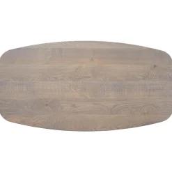 Discount Salontafel Tavolo eikenhout 70x140 cm Deens ovaal grijs Woonseries|Salontafel
