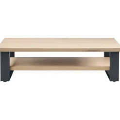 Best Salontafel Verato eikenhout 140x70 cm rechthoekig naturel grey Woonseries|Salontafel