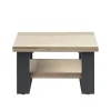 Hot Salontafel Verato eikenhout 70x70 cm vierkant naturel grey Woonseries|Salontafel