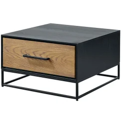 Best Salontafel Vinito (B65xL65) eiken fineer zwart/naturel Woonseries|Salontafel