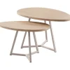 Salontafelset Locarnio 61 en 80 cm organisch misty oak Woonseries|Salontafel