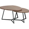 Best Salontafelset Locarnio 40 en 52 cm organisch dark mango Woonseries|Salontafel