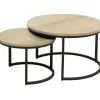 New Salontafelset Lunata 55 en 75 cm rond fresh oak Woonseries|Salontafel