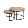 Hot Salontafelset Lunata 55 en 75 cm rond mango Woonseries|Salontafel