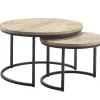 Clearance Salontafelset Lunata 55 en 75 cm rond barley Woonseries|Salontafel