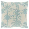 New Sierkussen Canosa blauw met palmboom print Sierkussens