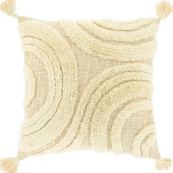 New Sierkussen Foglia 45x45cm dessin 2 naturel Sierkussens