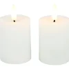 Sale Stompkaars Benevento Led wit 5 cm rond set van 2 Kaarsen