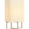 New Tafellamp Focate taupe rechthoek hoog ecru 1-lichts Tafellamp