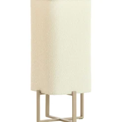 Hot Tafellamp Focate taupe vierkant laag ecru 1-lichts Tafellamp