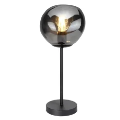 Online Tafellamp Macato zwart smoke glas 1-lichts Tafellamp