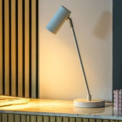 Outlet Tafellamp Mirare wit metaal 1-spots Tafellamp