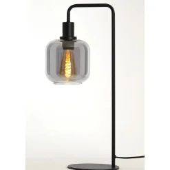 Discount Tafellamp Peglio glas smoke zwart 1-lichts Tafellamp