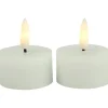 Online Theelicht Benevento Led wit 4 cm rond set van 2 Kaarsen