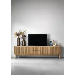 Discount TV-meubel Arrosto eikenhout 58x225x40 cm light roast Woonseries|Tv-Meubel