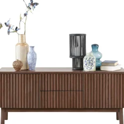 Discount TV-meubel Arrosto eikenhout 58x135x40 cm Dark Roast Woonseries|Tv-Meubel