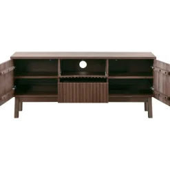 Discount TV-meubel Arrosto eikenhout 58x135x40 cm Dark Roast Woonseries|Tv-Meubel