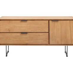 Outlet Tv-meubel Aska (117 Cm) teak naturel brushed Woonseries|Tv-Meubel