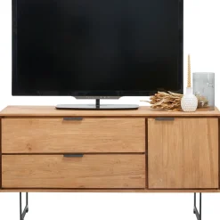 Outlet Tv-meubel Aska (117 Cm) teak naturel brushed Woonseries|Tv-Meubel
