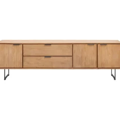 Tv-meubel Aska (195 Cm) teak naturel brushed Woonseries|Tv-Meubel