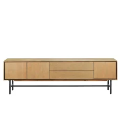Sale TV-meubel Belvio 205 cm light oak Woonseries|Tv-Meubel