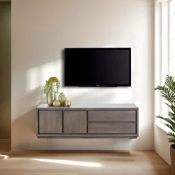 Clearance TV-meubel Lavio (164 cm) eiken grafiet Woonseries|Tv-Meubel