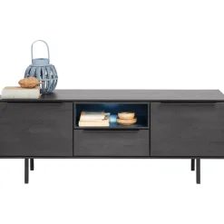 New TV-meubel Nero (136 cm) noir decor Woonseries|Tv-Meubel