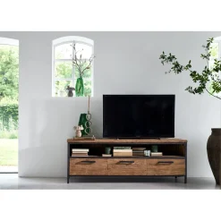 Clearance TV-meubel Romaro (147 Cm) teakhout mix rough Woonseries|Tv-Meubel