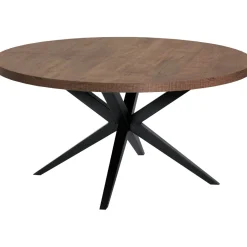 Uitschuifbare eettafel Mascaro 150/190 cm rond dark mango Woonseries|Eettafel