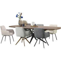 New Uitschuifbare eettafel Mascaro 180/238x102 cm Deens ovaal Woonseries|Eettafel