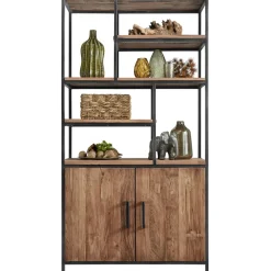 Hot Vakkenkast Romaro (98 Cm) teak mix rough Woonseries|Vakkenkast