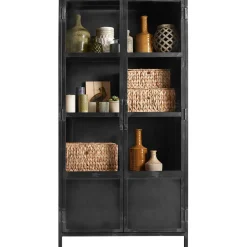 Sale Vitrinekast Carpino (90 Cm) metaal glas Woonseries|Vitrinekast