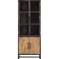 Outlet Vitrinekast Mesola (76 Cm) mango natural Woonseries|Vitrinekast