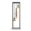 Sale Vloerlamp frame amber glas 5-lichts - Lungo Vloerlamp