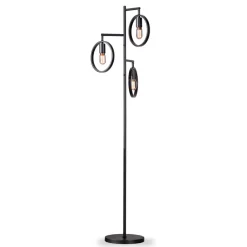Online Vloerlamp Girare zwart metaal 3-lichts Vloerlamp