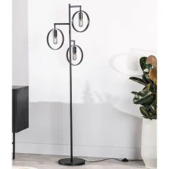 Online Vloerlamp Girare zwart metaal 3-lichts Vloerlamp