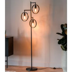 Online Vloerlamp Girare zwart metaal 3-lichts Vloerlamp