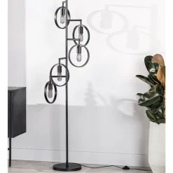 Vloerlamp Girare zwart metaal 5-lichts Vloerlamp