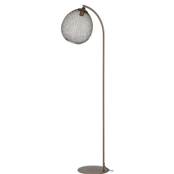 Vloerlamp Maroggia bruin koper 1-lichts Vloerlamp