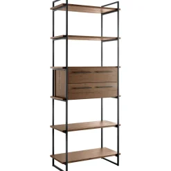 Best Wandkast Sistema 226x88x45 cm donkerbruin Woonseries|Vakkenkast