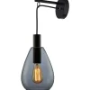 Best Wandlamp Felinio smoke glas 1-lichts hangend Wandlamp